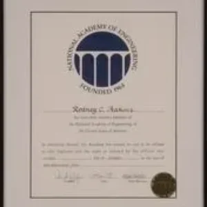A certificate of excellence for the national academy of engineering.