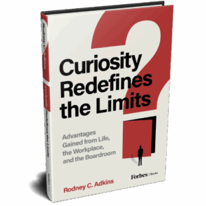 Book cover: "Curiosity Redefines the Limits" by Adkins.